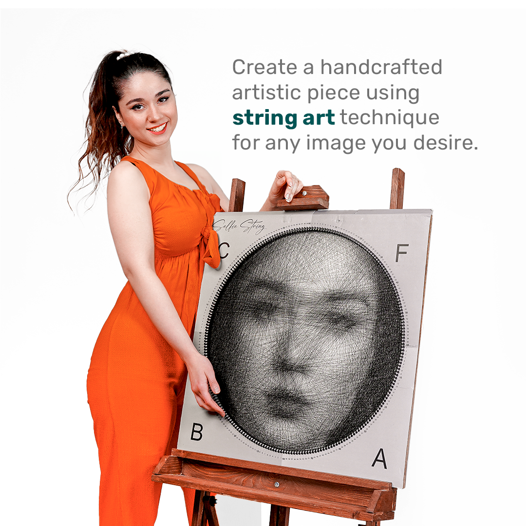 Selfie String - make your portrait using strings by your hands